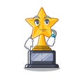 Waiting star shaped cartoon the toy trophy