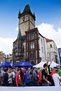 Waiting for a start of prague marathon