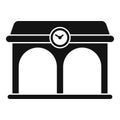 Waiting station icon simple vector. Railway platform