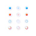 Waiting symbols UI elements kit Royalty Free Stock Photo