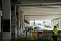 waiting for a taxi at melbourne airport in australia in a line Royalty Free Stock Photo