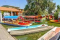 Waiting for tourists on Xochimilco lagoon Royalty Free Stock Photo