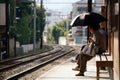 Waiting for the train