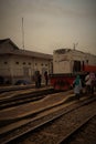 Waiting The Train Royalty Free Stock Photo