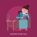 Waiting Your Call Conceptual Design Royalty Free Stock Photo