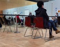 Waiting zone in vaccination center where people wait to be vaccinated against Covid 19