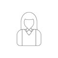 waitress avatar outline icon. Element of popular avatars icon. Premium quality graphic design. Signs, symbols collection icon for Royalty Free Stock Photo