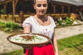 Bryndzove halusky - slovak national food Royalty Free Stock Photo