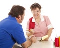 Waitress Takes Order Royalty Free Stock Photo