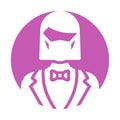 Waitress Wearing mask Vector Icon which can easily modify or edit