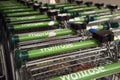 Waitrose supermarket shopping trolley carts