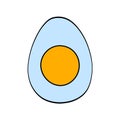 It Waits Still for Its Half. Egg Sliced Icon Royalty Free Stock Photo