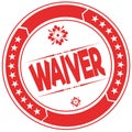 WAIVER orange stamp. Royalty Free Stock Photo