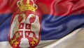 Waiving flag of Serbia, atriot of Serbia