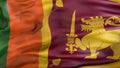 Waiving flag of Sri Lanka