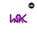 WAK Logo Letter Monogram Design Royalty Free Stock Photo