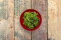 Wakame is smooth and with a meaty texture, it is easy Royalty Free Stock Photo