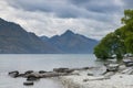 Wakatipu lake in Queenstown South Island, New Zealand Royalty Free Stock Photo