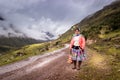 Wakawasi, Peru - Young Peruvian Woman Passer-by along the Inca Trail