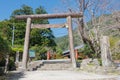 Daimonzaka slope on Kumano Kodo Nakahechi Route in Nachikatsuura, Wakayama, Japan. It is part of Royalty Free Stock Photo