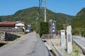 Daimonzaka slope on Kumano Kodo Nakahechi Route in Nachikatsuura, Wakayama, Japan. It is part of Royalty Free Stock Photo