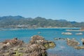 Ojaura Coast in Nachikatsuura, Wakayama, Japan. It is part of the Yoshino-Kumano National Park and Royalty Free Stock Photo