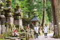 Okunoin Cemetery at Mount Koya in Koya, Wakayama, Japan. Mount Koya is UNESCO World Heritage Site