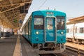 105 series DC electric multiple unit train at Shingu Station in Shingu, Wakayama, Japan. The