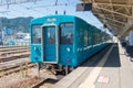 105 series DC electric multiple unit train at Shingu Station in Shingu, Wakayama, Japan. The