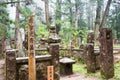 Tomb of Akechi Mitsuhide at Okunoin Cemetery at Mount Koya in Koya, Wakayama, Japan. Mount Koya is Royalty Free Stock Photo