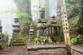 Tomb of Oda Nobunaga at Okunoin Cemetery at Mount Koya in Koya, Wakayama, Japan. Mount Koya is