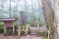 Tomb of Takeda Shingen and Takeda Katsuyori at Okunoin Cemetery in Koya, Wakayama, Japan. Mount