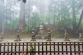 Tomb of Toyotomi Hideyoshi Toyotomi Family at Okunoin Cemetery at Mount Koya in Koya, Wakayama, Royalty Free Stock Photo