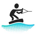 Wake boarding icon