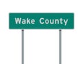 Wake County road sign