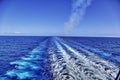 Wake from cruise ship Royalty Free Stock Photo