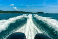 Wake of a ferry boat.