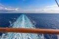 Wake left by the propellers of a cruise ship Royalty Free Stock Photo