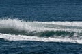 Wake of a small, fast speed boat Royalty Free Stock Photo