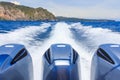 Wake of speed boat. Royalty Free Stock Photo