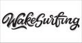 Wake surfing lettering logo