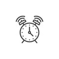 Wake up call line icon