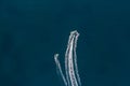 Wakeboard sport in aerial view. Mediterranean Sea, Cyprus Sea. Royalty Free Stock Photo