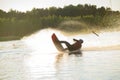 wakeboarder fall down