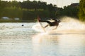 wakeboarder fall down