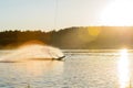 wakeboarder fall down Royalty Free Stock Photo