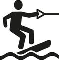 Wakeboarder pictogram Royalty Free Stock Photo