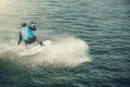 Wakeboarder trains in the lake Royalty Free Stock Photo
