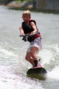 Wakeboarding Boy Royalty Free Stock Photo