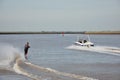 Wakeboarding on an inland estuary